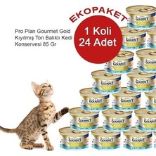 Pro Plan Gourmet Gold Kıyılmış Ton Balıklı Kedi Konservesi 85 gr 24 Adet Premium Mama