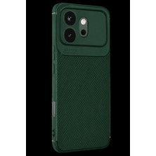 Mudanis Huawei Honor 600 Auto Focus Karbon Kapak - Koyu Yeşil