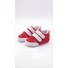 Pufien Kırmızı Bebek Ayakkabısı, Yazlık Sneaker İlk Adım Ayakkabısı, Kaymaz Tabanlı Şık Tasarım