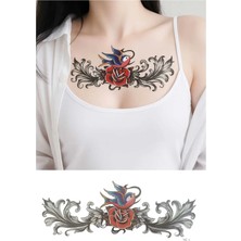 Göğüs Altı Tribal Kol Bacak Göbek Bel Bölgesi Sırt Vücut Geçici Dövme Tattoo