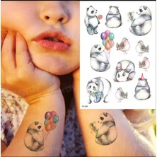 Panda Model Çocuk Geçici Dövme Tattoo