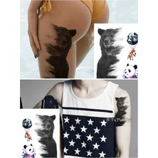 Ayı ve Panda Model Göğüs Altı Tribal Kol Bacak Göbek Bel Bölgesi Sırt Vücut Geçici Dövme Tattoo