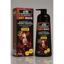 XI10 (Hızlı Boya) Beyaz Kapatıcı Şampuan Şarap Kızılı 5.66 Şampuan (Anti White Formula) 300 Ml. Beyaz Kapatıcı