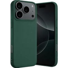 Yavuz Group Newface Apple iPhone 17 Pro Max Nano Içi Kadife Silikon - Koyu Yeşil