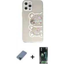 İlk El Grup Pilelistore™ iPhone 12 Pro Kılıf Eksen Asil Prime - Siyah 360 Mat Full Body Arka Koruyucu + Metal Kamera Lens Koruma Cam - Mı