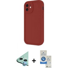 İlk El Grup Pilelistore™ iPhone 11 Kılıf Yankı Yansıma Özel Seri - Şeffaf Royal Nano Ekran Koruyucu + Raze Metal Kamera Lens - Mı