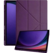Marsilyan™- Samsung Galaxy Tab A11 Kalemlikli Mars Tablet Kılıfı - Mürdüm