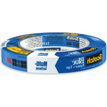 Fadem Store Mavi Maskeleme Bandı, 25 mm x 50 M Uzunluğunda Dayanıklı Kağıt Bant