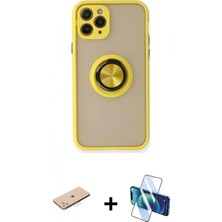 İlk El Grup Pilelistore™ iPhone 11 Pro Kılıf Yörünge Çizgi - Siyah 3D Antistatik Seramik Nano Ekran Koruyucu + Renkli Kamera Lens Koruma Cam - Mı