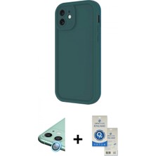 İlk El Grup Pilelistore™ iPhone 11 Kılıf Yankı Yansıma Özel Seri - Şeffaf Royal Nano Ekran Koruyucu + Raze Metal Kamera Lens - Mı