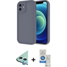 İlk El Grup Pilelistore™ iPhone 11 Kılıf Yankı Yansıma Özel Seri - Şeffaf Royal Nano Ekran Koruyucu + Raze Metal Kamera Lens - Mı