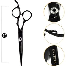 Prodiva Nagasaki 6" No 65 Profesyonel Berber Kuaför Saç Kesim Makası Paslanmaz Çelik Ergonomik Tasarım