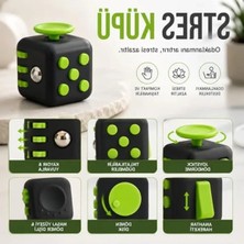 Fadem Store Siyah ve Yeşil Stres Küpü, Fidget Oyuncağı ile Odaklanmayı Destekler