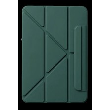 Mudanis Apple Ipad 2025 10.9 10.nesil (A16) Edz Manyetik Standlı Tablet Kılıfı - Koyu Yeşil