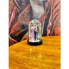 Makinafleo Işıklı Fanus Içinde Kişiye Özel 3D Çekirdek Aile Figür (10CM)