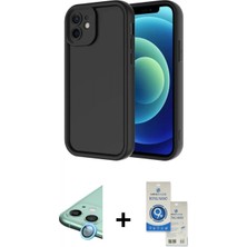 İlk El Grup Pilelistore™ iPhone 11 Kılıf Yankı Yansıma Özel Seri - Şeffaf Royal Nano Ekran Koruyucu + Raze Metal Kamera Lens - Mı