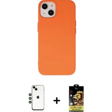 Pileli Store Pilelistore™ iPhone 14 Kılıf Ahenk Serisi - Siyah Buffer Cam Ekran Koruyucu + Shine Kamera Lens - Yl