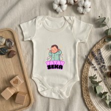 Baby Sena Babysena Yatay Zeka Baskılı Kısa Kollu Kız/erkek Bebek Body (0-3 Yaş)