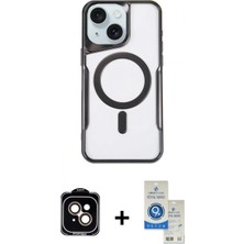 Pileli Store Pilelistore™ iPhone 14 Kılıf Yadigar Klasik Özel Seri - Şeffaf Royal Nano Ekran Koruyucu + Pvd Metal Kamera Lens - Tu