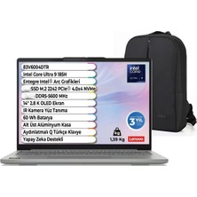Lenovo Ideapad Slim 5 14IMH10 Intel Core Ultra 9 185H 2.8 K OLED 64 GB 1 Tb SSD Windows 11 Pro 14'' 83V6004DTR Snertech Çanta