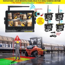 Ucuzcu Market Karavan Kamera Seti (7 Inç Ekran Hafıza Kart Kayıt Etme+4 Kamera Kablosuz)