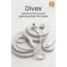 Divex Lightning Girişli Iphone & Ios Cihazlara Uyumlu Tak Çalıştır Kablolu Kulaklık
