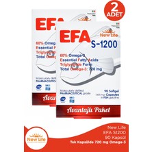 New Life Efa S-1200 Mg 90 Kapsül 2 Adet