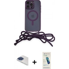 İlk El Grup Pilelistore™ iPhone 13 Pro Max Kılıf Eksen Özel Seri - Şeffaf Pasifik Cam Ekran Koruyucu + Pers Alüminyum Kamera Lens - Lt