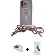 İlk El Grup Pilelistore™ iPhone 13 Pro Max Kılıf Eksen Özel Seri - Şeffaf Pasifik Cam Ekran Koruyucu + Pers Alüminyum Kamera Lens - Lt