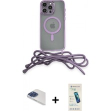 İlk El Grup Pilelistore™ iPhone 13 Pro Max Kılıf Eksen Özel Seri - Şeffaf Pasifik Cam Ekran Koruyucu + Pers Alüminyum Kamera Lens - Lt