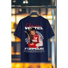 Book OrBook Sebastıan Vettel | %100 Pamuk Sırt Baskılı Heavy Cotton Premıum Kalite T-Shırt (Y364)