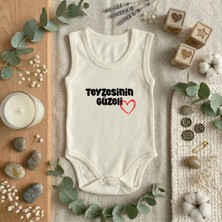 Baby Sena Babysena Teyzesinin Güzeli Baskılı Kolsuz Kız/erkek Bebek Body (0-3 Yaş)