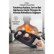 Divex 4 Başlıklı Güçlü Titreşimli Tüm Vücut Masaj Tabancası- Ağrı Giderici Sıkılaşma ve Selülit Karşıtı