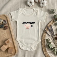 Baby Sena Babysena Anneannesinin Kuzusu Baskılı Kısa Kollu Kız/erkek Bebek Body (0-3 Yaş)