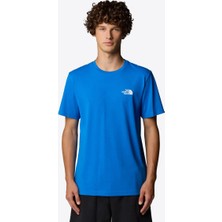 The North Face M S/s Sımple Dome Tee Mavi Erkek Kısa Kol T-Shirt