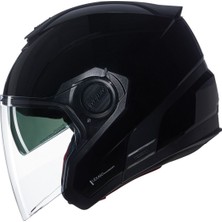 Nolan N40.5 Classico Güneş Vizörlü Açık Kask (301 - Parlak Siyah)