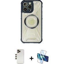 İlk El Grup Pilelistore™ iPhone 13 Pro Max Kılıf Kutup Modern - Siyah 3D Antistatik Cam Ekran Koruyucu + Shine Kamera Lens - Gd