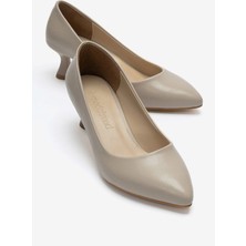 Ccway Kadın Stiletto Ayakkabı; Ten Kırışık