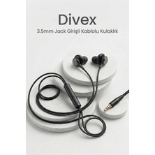 Divex 3.5mm Jack Girişli Android ve Ios Cihazlara Uyumlu Kablolu Kulaklık