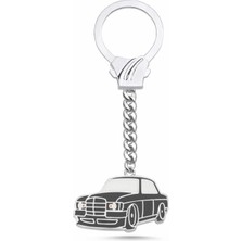 Silverize Mercedes 200 D Mineli Kahverengi Anahtarlık T12
