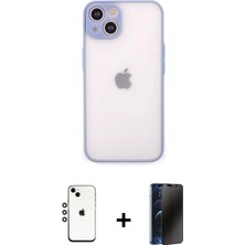 İlk El Grup Pilelistore™ iPhone 14 Kılıf Ahenk Çizgi Serisi - Siyah 3D Antistatik Hayalet Cam Ekran Koruyucu + Shine Kamera Lens - Gs