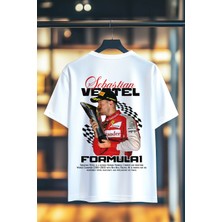Book OrBook Sebastıan Vettel | %100 Pamuk Sırt Baskılı Heavy Cotton Premıum Kalite T-Shırt (Y364)