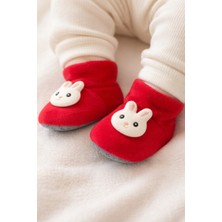 Pufien Kışlık Patik,zilli Peluş Bot, Polar Sevimli Rahat ve Kaymaz Tabanlı, Bebek ve Çocuk