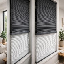 SK Plised Perde Honeycomb ( Bal Peteği ) Çiftli Sistem Gece-Gündüz %100 Karatma ve Isı Yalıtımlı Plise Perde