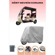 Breen Gri Arora Derya Pro Brandası, 3teker Kabinli Elektrikli Moped Brandası