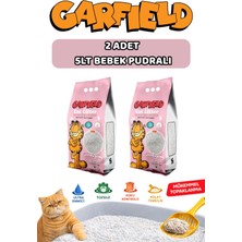 Garfield Kedi Kumu 2’li Paket 5lt- Bebek Pudralı Bentonit Kum