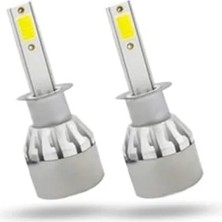 Fadem Store Trendlıfeoto H1 LED Xenon Mini Far Ampul Şimşek Etkili H1 Beyaz