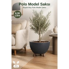 Nandy Home 6,3lt. Polo Model Büyük Boy Ayaklı Saksı - Yükseltilebilir Ayaklı Dekoratif Saksı