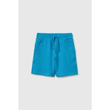 United Colors Of Benetton Erkek Çocuk Beli Lastikli Relaxed Fit Bermuda Şort Mavi 6-14 Yaş