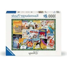 Fadem Store 1000 Parça Disney Vintage Poster Yapboz, Yetişkinler Için Eğlenceli Zihin Egzersizi